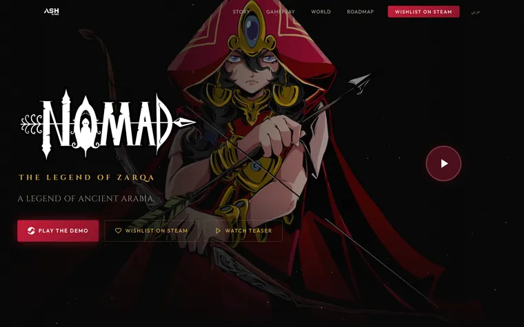 The Nomad game page in English