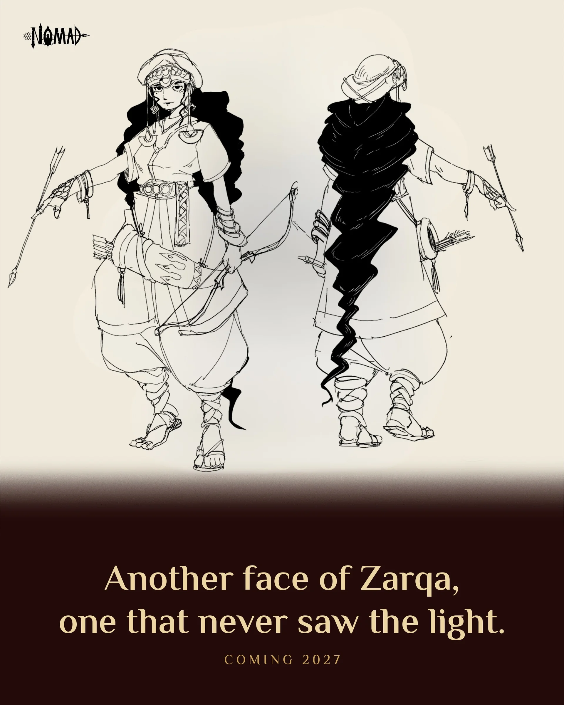 منشور بالإنجليزي عن التصاميم الأولى لزرقاء